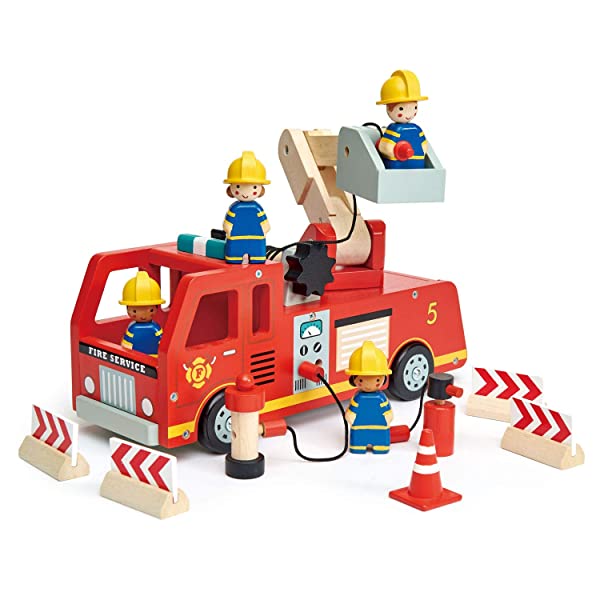 Tender Leaf Toys TL8367-CAMION dei Pompieri in Legno - immagine 2