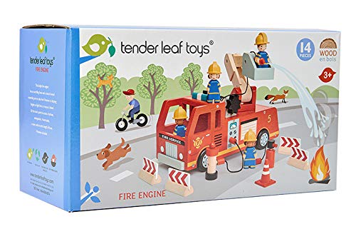 Tender Leaf Toys TL8367-CAMION dei Pompieri in Legno - immagine 6