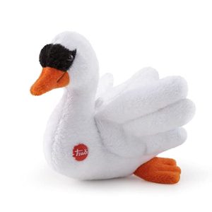 Trudi- Cigno Piccolo Circa 11 cm, Taglia XXS, Materiali Morbidi e Dettagli curati, Lavabile, Peluche per Bambini e Neonati, Colore Bianco, ca. 9 x 11 x 11 cm, 52193