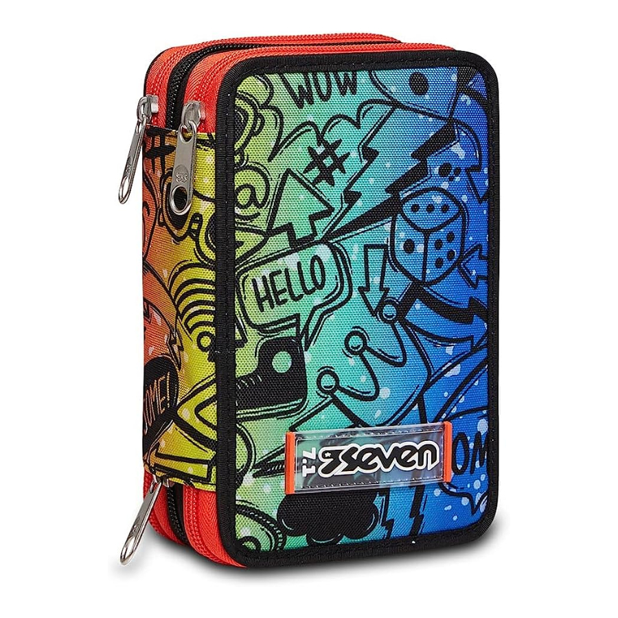 ASTUCCIO SEVEN 3 ZIP FLUO STAMP