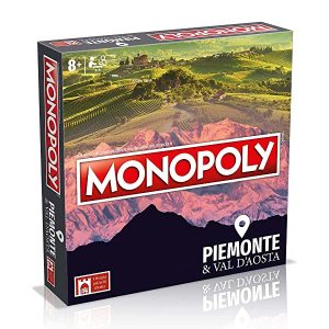 Winning Moves – Monopoly, I borghi più belli d'Italia Piemonte e Val D'aosta, gioco da tavolo