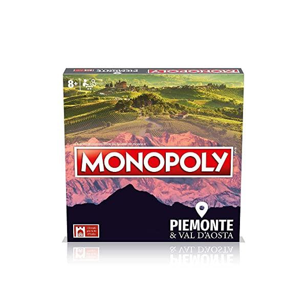 Winning Moves – Monopoly, I borghi più belli d'Italia Piemonte e Val D'aosta, gioco da tavolo - immagine 5