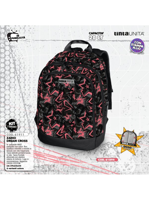 ZAINO DREAM CROSS STAR TINTA UNITA TEEN 2025
