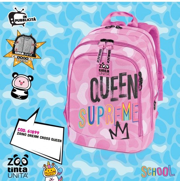 ZAINO DREAM CROSS TINTA UNITA ZOO QUEEN 2025