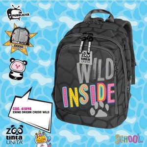 ZAINO DREAM CROSS TINTA UNITA ZOO WILD 2025