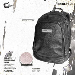 ZAINO DREAM CROSS TINTA UNITA GLAMOUR NERO