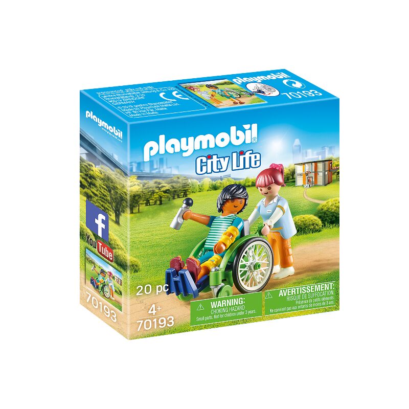 PLAYMOBIL PAZIENTE CON SEDIA A ROTELLE 70193 - immagine 2