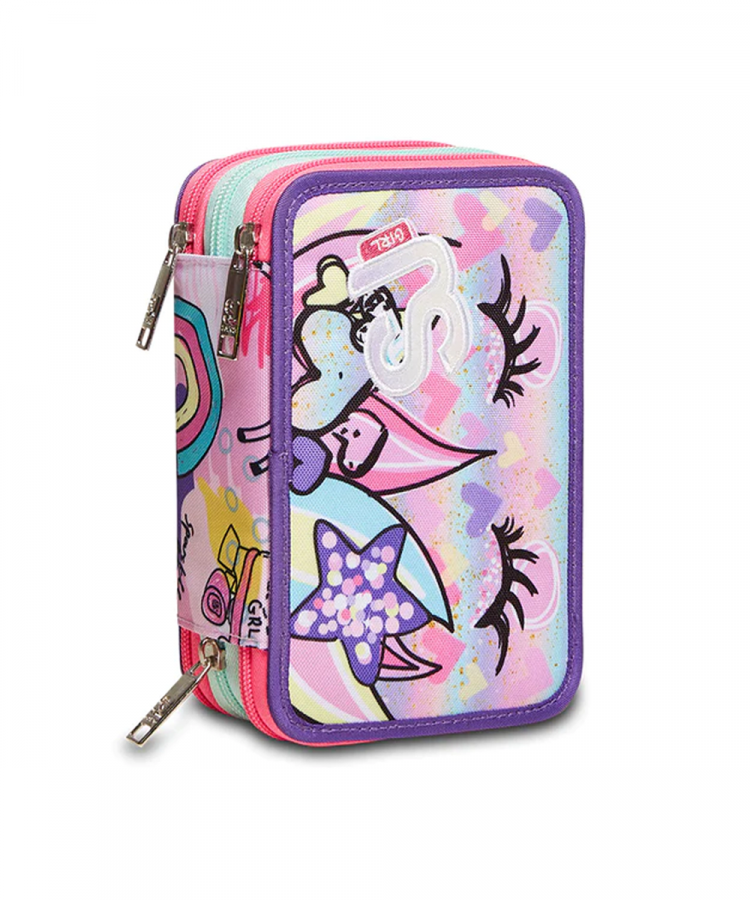 ASTUCCIO SEVEN SJ 3 ZIP ANIMALI FANTASY GIRL