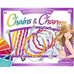 BRACCIALETTI CHAINS & CHARMS kit artistico BRACCIALI E CIONDOLI sentosphere MY FASHION BOUTIQUE età 8+