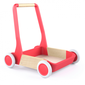 CARRELLO in legno RED TROTT’IT carrellino DJECO baby walker ROSSO età 12 mesi +