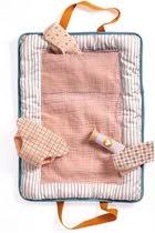 Pomea – borsa fasciatoio per bambole – blu con farfalla