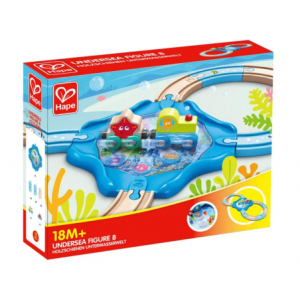 FERROVIA figura 8 SET TRENO colorato TRENINO in legno HAPE pista primi sensi E3827 età 18 mesi +