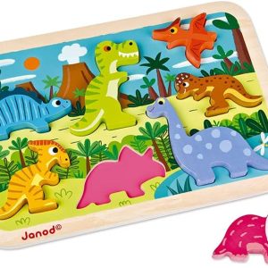 JANOD J07054 DINOSAURI PUZZLE INCASTRO