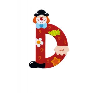 LETTERA D CLOWN IN LEGNO SEVI