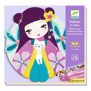 PAILLETTE E STRASS kit artistico ONNANOKO set creativo DJECO con 4 tavole DJ09523 età 6+