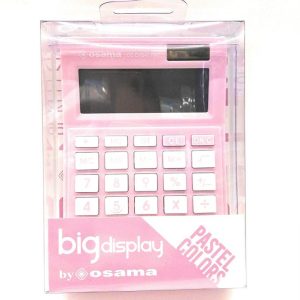 CALCOLATRICE OSAMA BIG DISPLAY ROSA PASTELLO