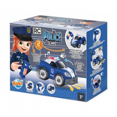 POLICE CAR auto della polizia RADIOCOMANDATA rc BUKI kit scientifico DA MONTARE età 3+ - immagine 2