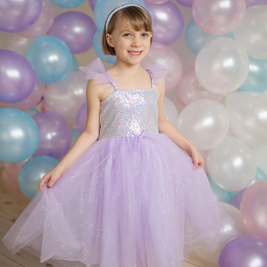 VESTITO PRINCIPESSA VIOLA 5-6 ANNI