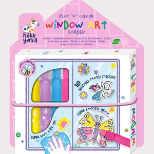 Giardino delle farfalle con arte delle finestre