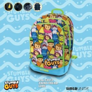 ZAINO TINTA UNITA DREAM CROSS STUMBLE GUYS LIME
